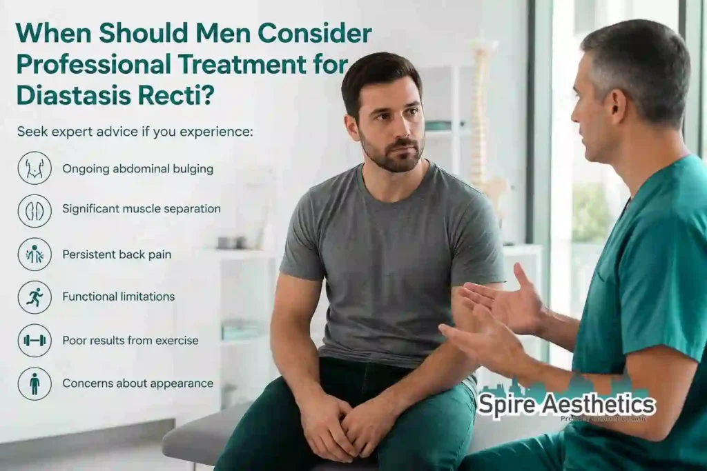 When Should Men Consider Professional Treatment for Diastasis Recti Sutton in Ashfield?
